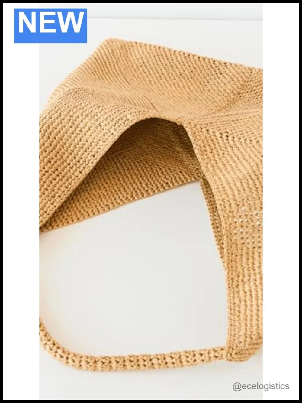 Woven Tubular Handle Hobo Bag Paper Yarn Slouch Shoulder
